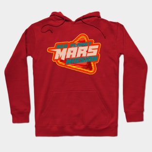 Planet Mars mission badge red Hoodie